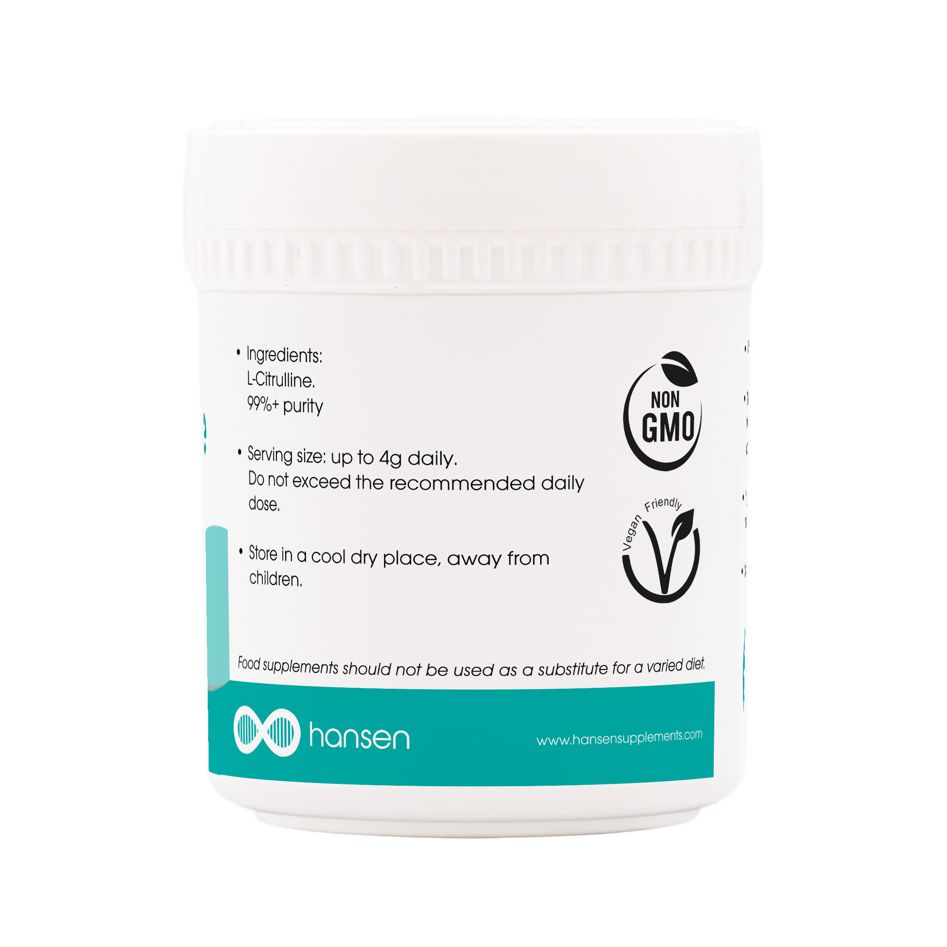 L-Citrulline 99%+ powder Pure, Tested, Scandinavian Hansen Supplements L-Citrulline 99%+ powder Pure, Tested, Scandinavian Hansen Supplements
